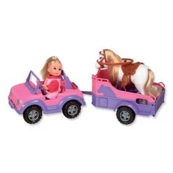 SIMBA Evi Love Jeep Met Paardentrailer -Bruder Winkel 1122910