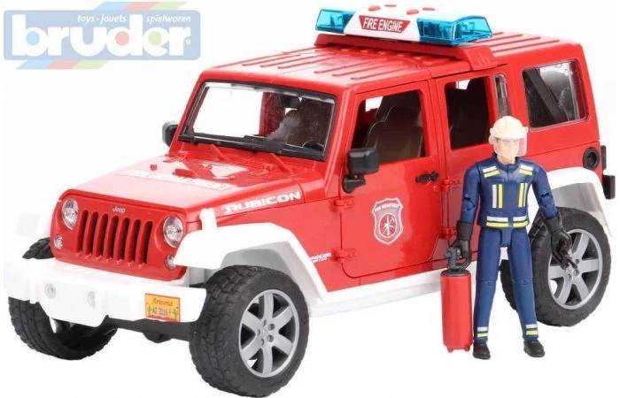Bruder 2528 Jeep Wrangler Brandweer + Speelfiguur 3 Bruder 2528 Jeep Wrangler Brandweer + Speelfiguur - Afbeelding 3