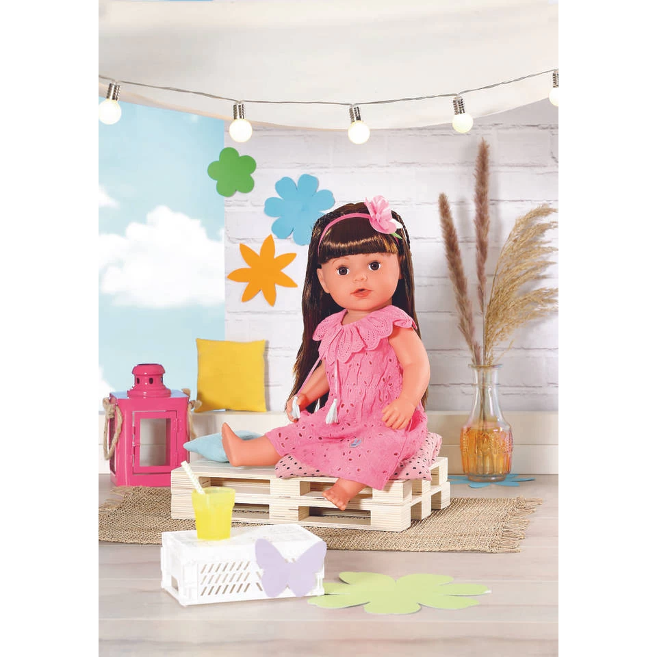 BABY Born Trendy Bloemenjurk - 43 Cm - Roze 3 BABY Born Trendy Bloemenjurk - 43 Cm - Roze - Afbeelding 3