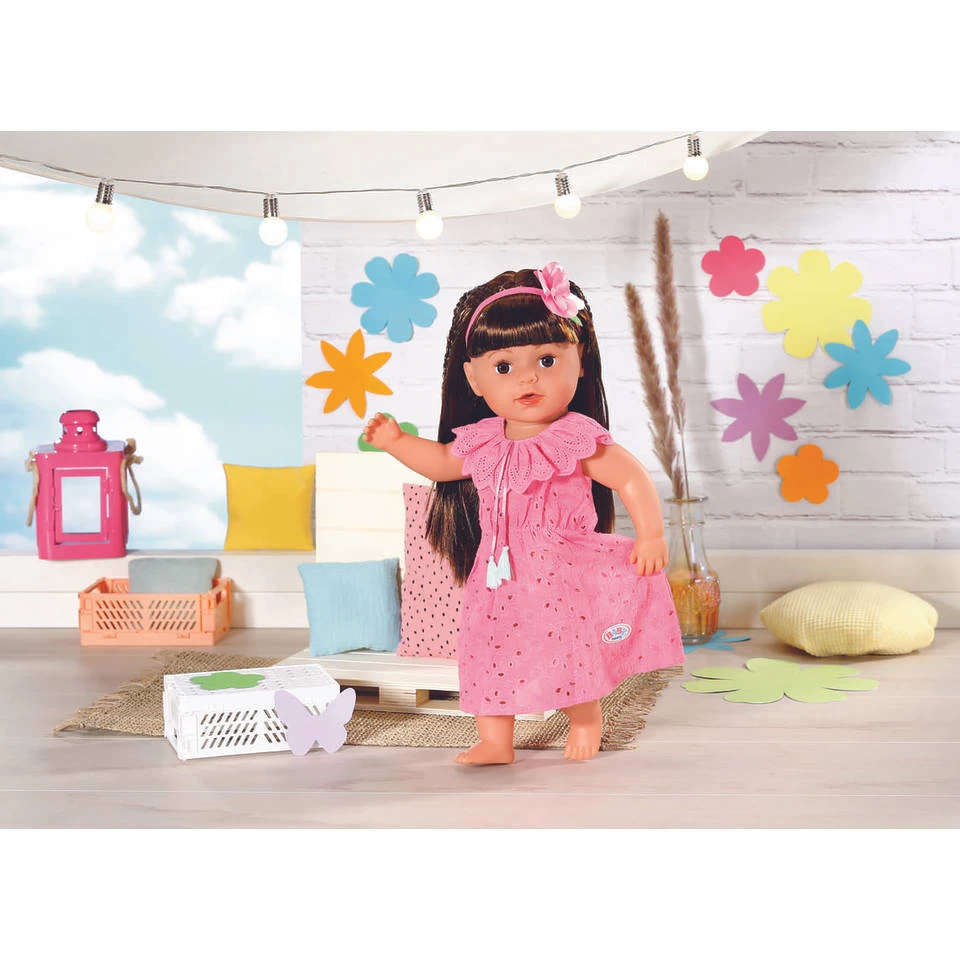 BABY Born Trendy Bloemenjurk - 43 Cm - Roze 2 BABY Born Trendy Bloemenjurk - 43 Cm - Roze - Afbeelding 2