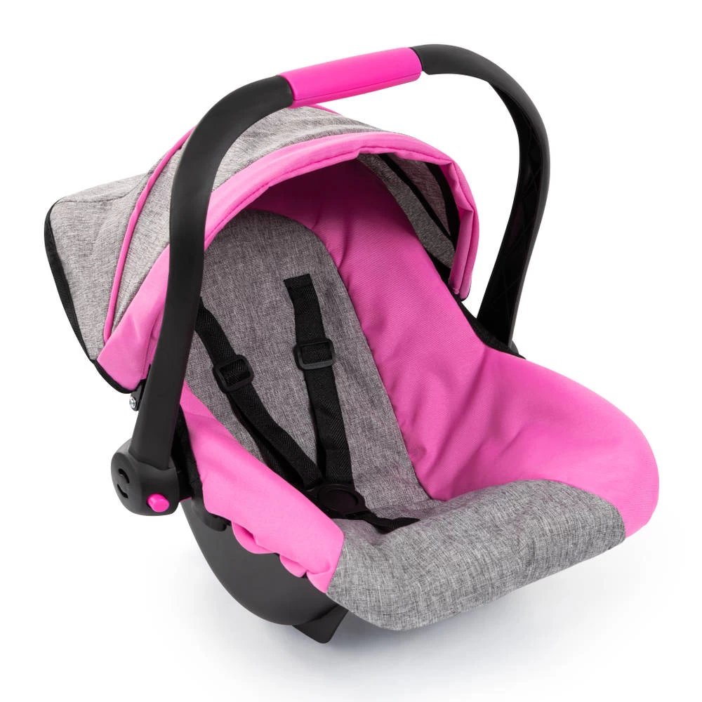No Brand Deluxe Autostoel Met Zonnescherm - Roze 1 No Brand Deluxe Autostoel Met Zonnescherm - Roze