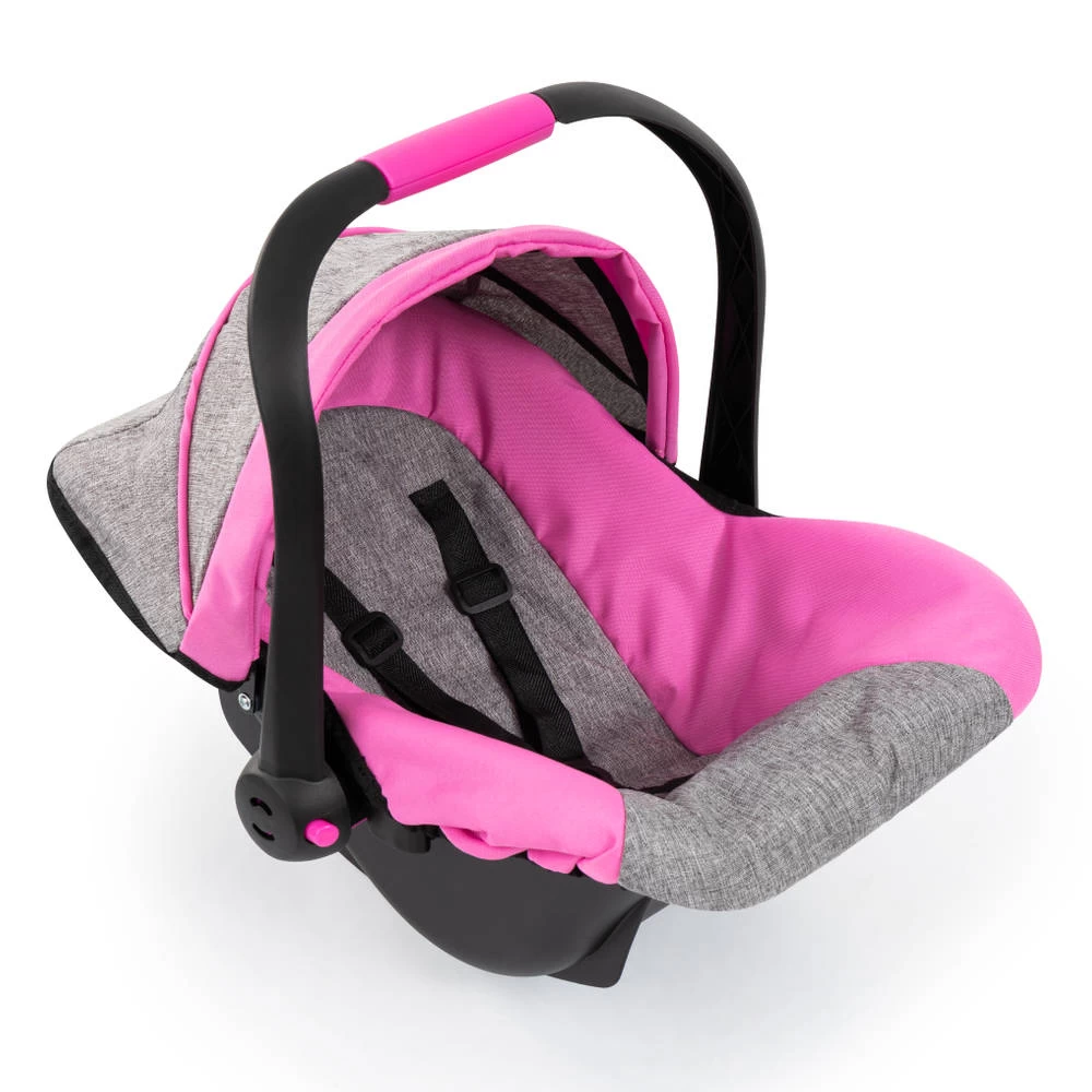 No Brand Deluxe Autostoel Met Zonnescherm - Roze 3 No Brand Deluxe Autostoel Met Zonnescherm - Roze - Afbeelding 3