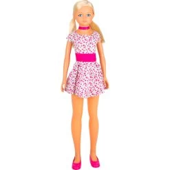 No Brand Pop Maria Met Bloemetjesjurk - 105 Cm