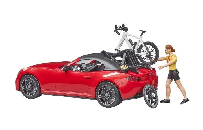 Bruder 3485 Roadster Met Racefiets En Fietser 1 Bruder 3485 Roadster Met Racefiets En Fietser