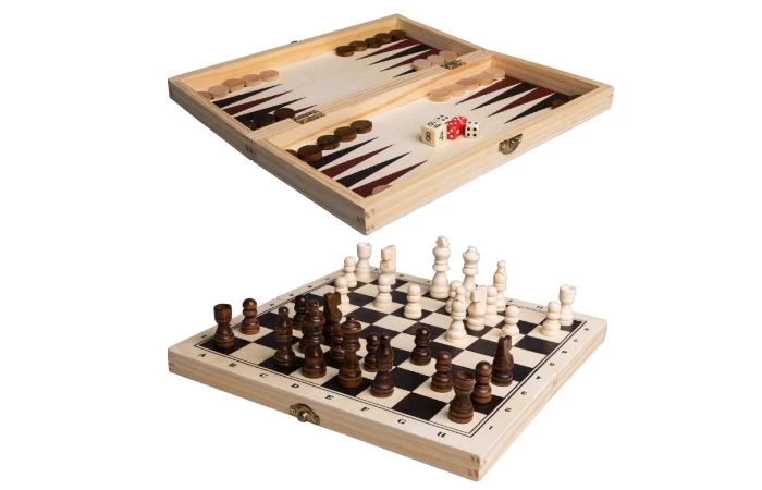 3-In-1 Spellendoos Hout 3 3-In-1 Spellendoos Hout - Afbeelding 3