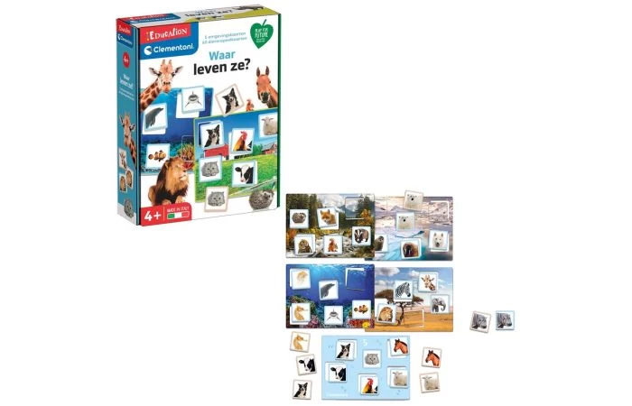 Clementoni Leerspel Waar Leven Ze 1 Clementoni Leerspel Waar Leven Ze