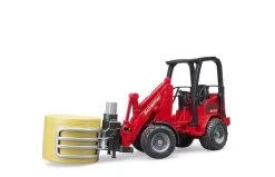 Bruder 2192 Shovel Schaeffer Balengrijper Met Hooibaal -Bruder Winkel 21922