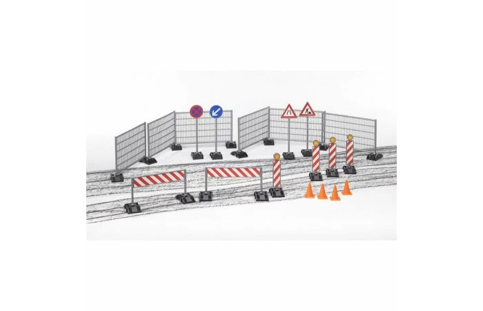 Bruder 62007 Wegwerkset/hekken En Verkeersborden 1 Bruder 62007 Wegwerkset/hekken En Verkeersborden