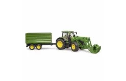 Bruder 3155 John Deere 7R 350 Tractor Met Voorlader En Kiepaanhanger -Bruder Winkel 348 3155 2