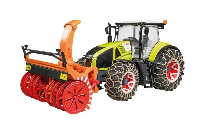 Bruder 3017 Claas Axion 95 Met Sneeuwkettingen En Sneeuwblazer 1 Bruder 3017 Claas Axion 95 Met Sneeuwkettingen En Sneeuwblazer