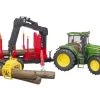 Bruder 3054 John Deere 7930 Met Bomentrailer En 4 Boomstammen