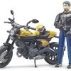 Bruder 63053 Scrambler Ducati Full Throttle Met Chauffeur