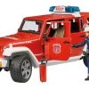 Bruder 2528 Jeep Wrangler Brandweer + Speelfiguur