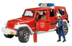 Bruder 2528 Jeep Wrangler Brandweer + Speelfiguur