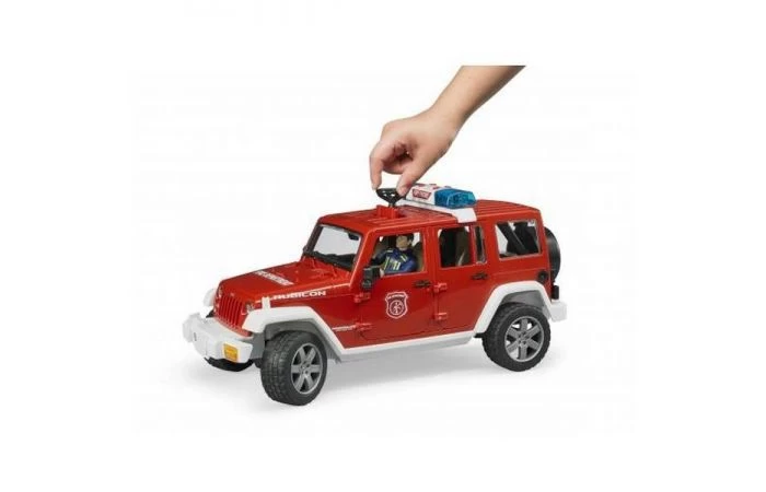 Bruder 2528 Jeep Wrangler Brandweer + Speelfiguur 4 Bruder 2528 Jeep Wrangler Brandweer + Speelfiguur - Afbeelding 4