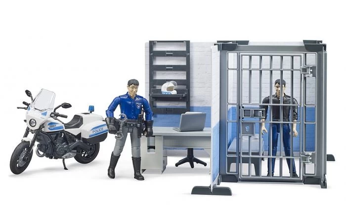 Bruder 62732 Bworld Politiebureau Met Politiemotor 3 Bruder 62732 Bworld Politiebureau Met Politiemotor - Afbeelding 3