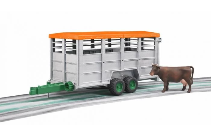 Bruder 2227 Veetransportaanhanger Met Koe 2 Bruder 2227 Veetransportaanhanger Met Koe - Afbeelding 2