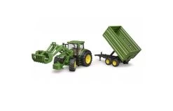 Bruder 3155 John Deere 7R 350 Tractor Met Voorlader En Kiepaanhanger -Bruder Winkel bf3155bruder
