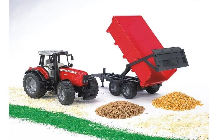 Bruder 2045 Massey Ferguson 7480 Met Trailer 2 Bruder 2045 Massey Ferguson 7480 Met Trailer - Afbeelding 2