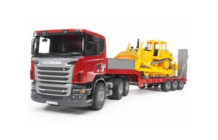 Bruder 3555 Scania Dieplader Met Caterpillar Bulldozer 2 Bruder 3555 Scania Dieplader Met Caterpillar Bulldozer - Afbeelding 2