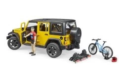 Bruder 2543 Jeep Wrangler Rubicon Unlimited Met Mountainbike En Fietser -Bruder Winkel helm 4