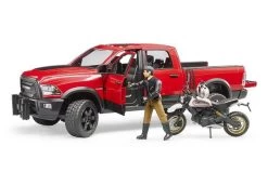 Bruder 2502 RAM 25 Power Wagon, Scrambler Ducati Desert Sled En Bestuurder -Bruder Winkel rood 4 1