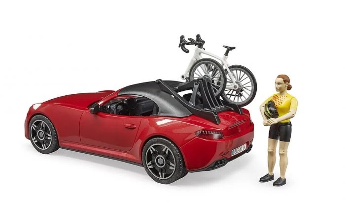 Bruder 3485 Roadster Met Racefiets En Fietser 2 Bruder 3485 Roadster Met Racefiets En Fietser - Afbeelding 2