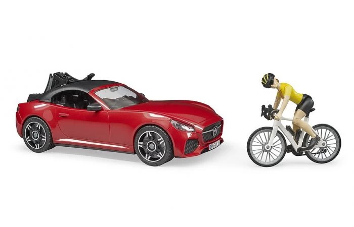 Bruder 3485 Roadster Met Racefiets En Fietser 3 Bruder 3485 Roadster Met Racefiets En Fietser - Afbeelding 3